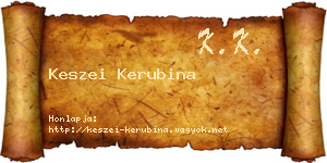Keszei Kerubina névjegykártya